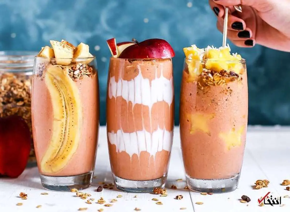 انواع اسموتی  زمستانه برای صبحانه ای راحت و سریع + دستور پخت