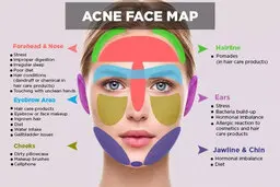 جوش زدن در هر قسمت از صورت نشانه چیست؟ | معنی جوش در قسمت های مختلف صورت