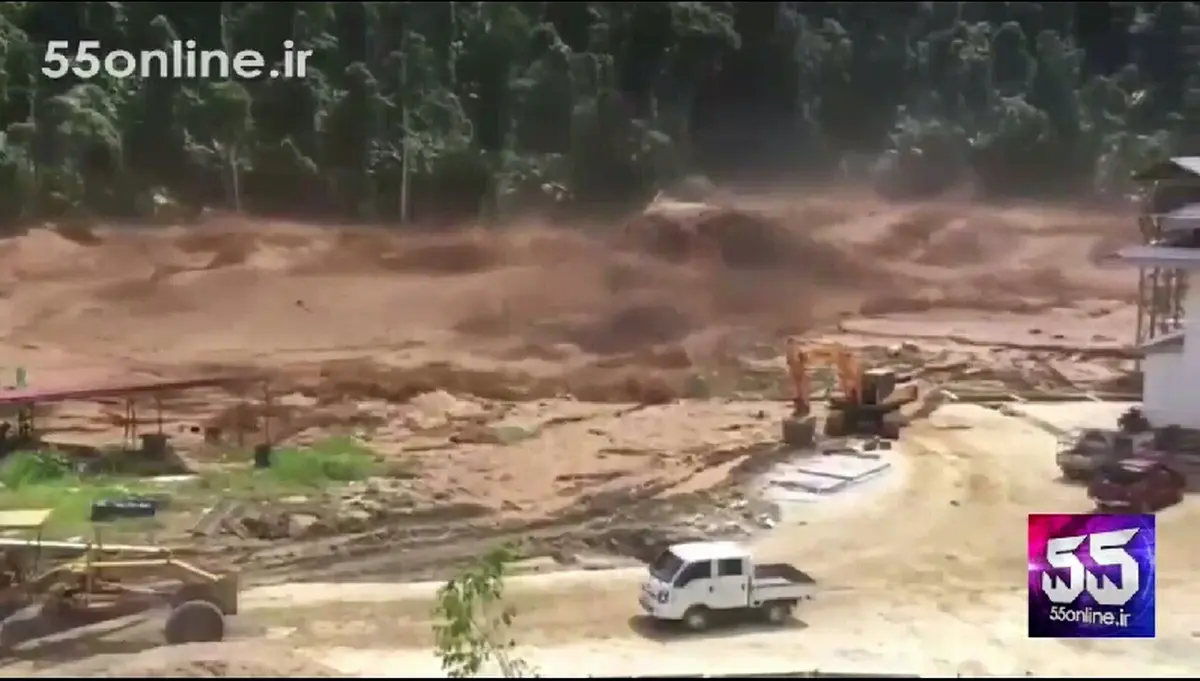 ویدئو: شکستن سد آب در لائوس