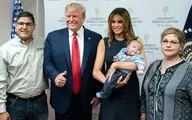 تصویر ترامپ و همسرش با یک نوزاد که جنجالی شد