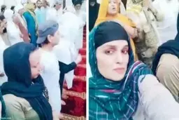 ویدئوی جنجالی از ایستادن زنان در کنار مردان در نماز جماعت