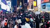  افطار در میدان تایمز نیویورک + ویدیو