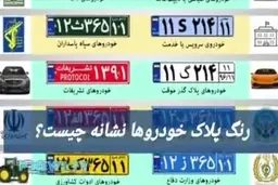 رنگ پلاک خودروها نشانه چیست؟ + ویدئو