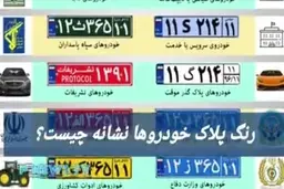 رنگ پلاک خودروها نشانه چیست؟ + ویدئو