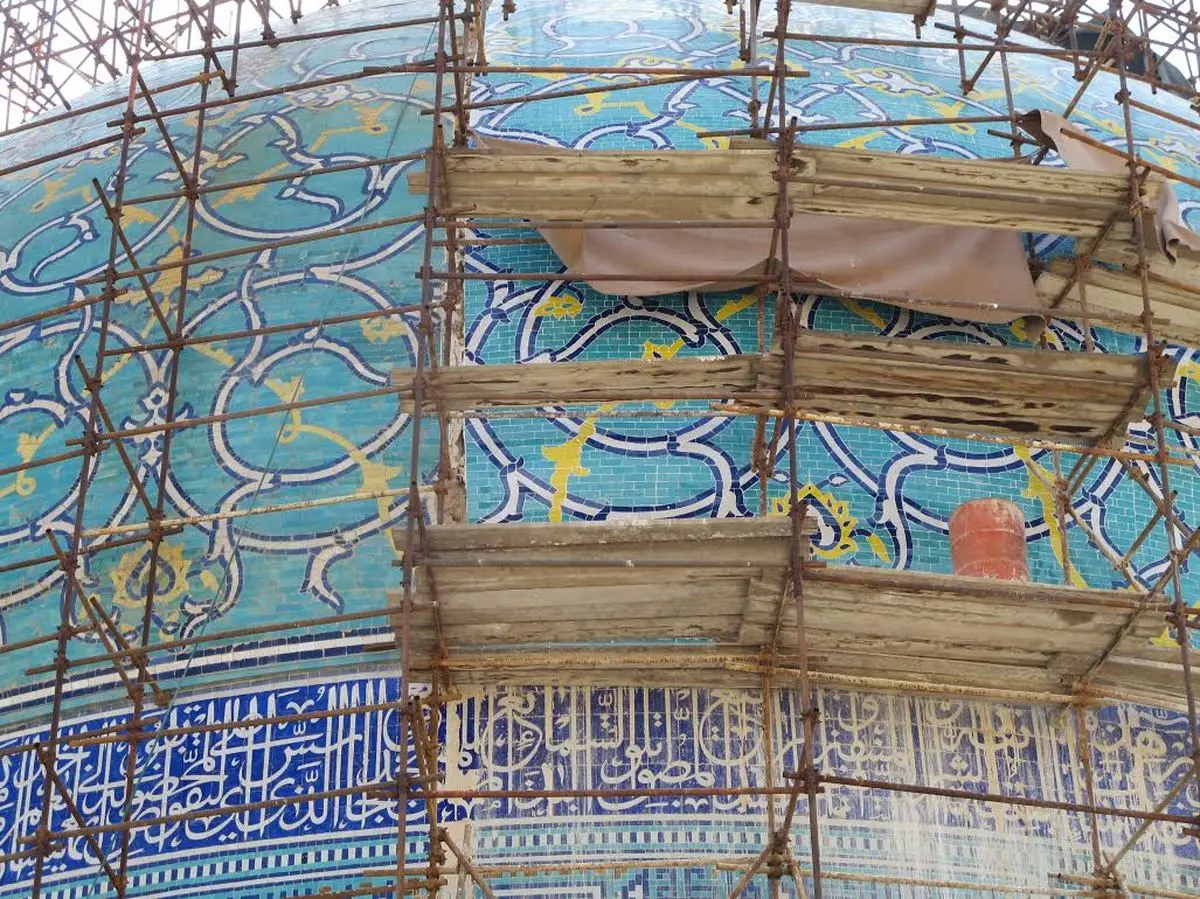  پس از ۹ سال گنبد مسجد امام اصفهان از حصار داربست‌ها خارج می‌شود 
