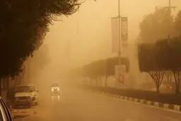 وزش باد شدید و خیزش گرد و خاک در برخی از استانها