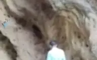 سقوط یک گردشگر در تنگه‌ی بهرام چوبین، دره‌شهر استان ایلام+ویدئو 